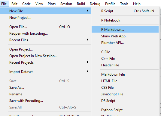 Create an R Markdown File